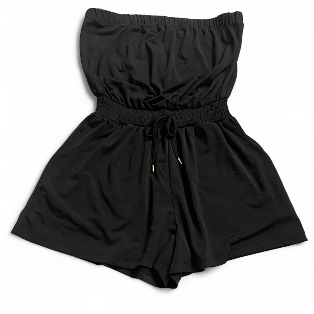 Guess Black Strapless Romper